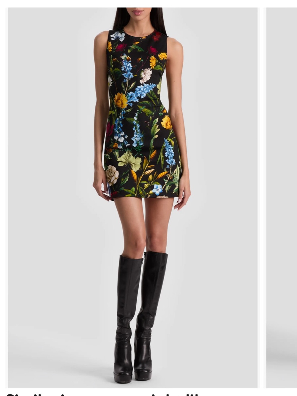 Alice + Olivia Wynell Floral Sleeveless Minidress - Picture 3 of 13